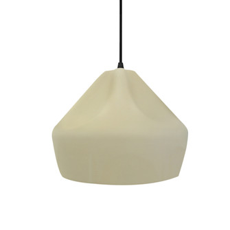 Small Crease 1-Light Pendant (254|CER-6590-VAN-MBLK-BKCD-LED1-700)