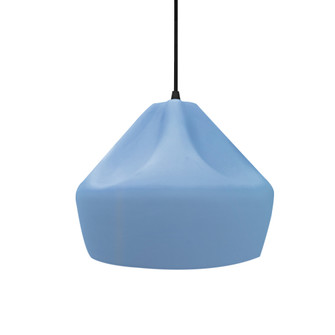 Small Crease 1-Light Pendant (254|CER-6590-SKBL-MBLK-BKCD-LED1-700)