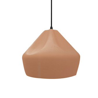 Small Crease 1-Light Pendant (254|CER-6590-ADOB-MBLK-BKCD-LED1-700)