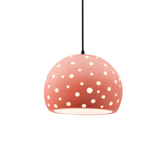 Perforated Medium Globe 1-Light Pendant (254|CER-6583-BSH-MBLK-BKCD-LED1-700)