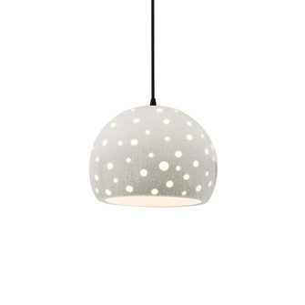 Small Globe 1-Light Pendant (254|CER-6580-CRK-MBLK-BKCD-LED1-700)