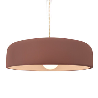 Large Spire 1-Light Pendant (254|CER-6575-CLAY-NCKL-BEIG-TWST)