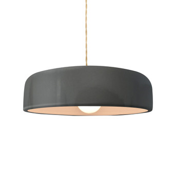 Medium Spire 1-Light Pendant (254|CER-6573-GRY-BRSS-BEIG-TWST)