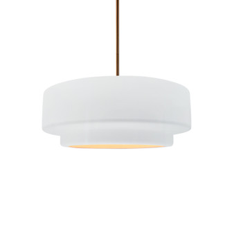 Small Tier 1-Light Pendant (254|CER-6540-WHT-BRSS-RIGID)