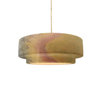 Small Tier 1-Light Pendant (254|CER-6540-SLHY-NCKL-BEIG-TWST)