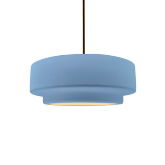 Small Tier 1-Light Pendant (254|CER-6540-SKBL-BRSS-RIGID)