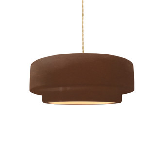 Small Tier 1-Light Pendant (254|CER-6540-RRST-NCKL-BEIG-TWST)
