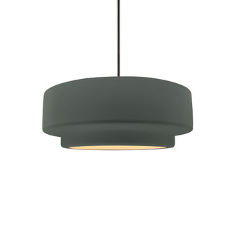 Small Tier 1-Light Pendant (254|CER-6540-PWGN-NCKL-RIGID)
