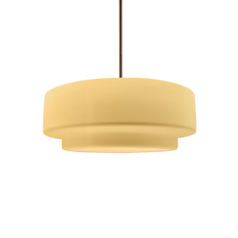 Small Tier 1-Light Pendant (254|CER-6540-MYLW-BRSS-RIGID-LED1-700)