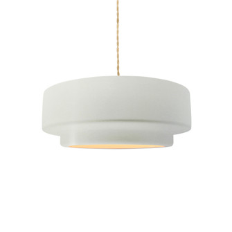 Small Tier 1-Light Pendant (254|CER-6540-MAT-BRSS-BEIG-TWST)