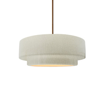 Small Tier 1-Light Pendant (254|CER-6540-CRK-BRSS-RIGID)