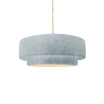 Small Tier 1-Light Pendant (254|CER-6540-CONC-NCKL-BEIG-TWST)