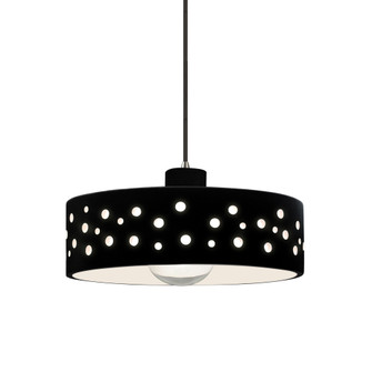 Perforated Dish 1-Light Pendant (254|CER-6467-CRB-CROM-BKCD-LED1-700)