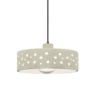 Perforated Dish 1-Light Pendant (254|CER-6467-CKC-MBLK-BKCD)