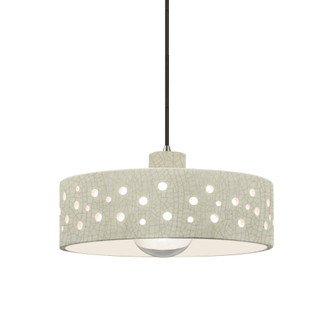 Perforated Dish 1-Light Pendant (254|CER-6467-CKC-CROM-BKCD-LED1-700)