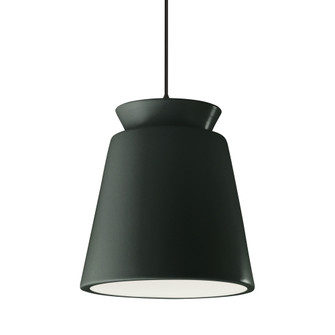 Tall Trapezoid 1-Light Pendant (254|CER-6427-PWGN-MBLK-BKCD)