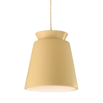 Tall Trapezoid 1-Light Pendant (254|CER-6427-MYLW-NCKL-BEIG-TWST)