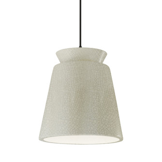 Tall Trapezoid 1-Light Pendant (254|CER-6427-CRK-MBLK-BKCD)
