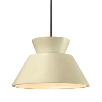 Medium Trapezoid 1-Light Pendant (254|CER-6423-VAN-MBLK-RIGID)