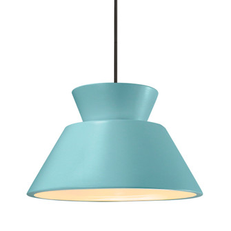 Medium Trapezoid 1-Light Pendant (254|CER-6423-RFPL-MBLK-RIGID-LED1-700)