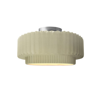 Small Tier Pleated Semi-Flush (254|CER-6370-VAN-NCKL-LED1-700)