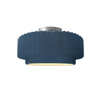 Small Tier Pleated Semi-Flush (254|CER-6370-MID-NCKL)