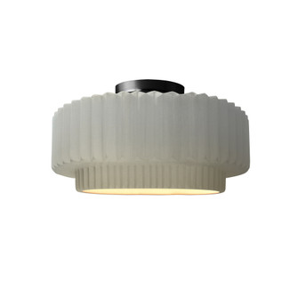 Small Tier Pleated Semi-Flush (254|CER-6370-MAT-MBLK)