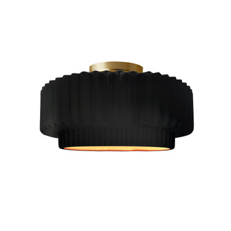 Small Tier Pleated Semi-Flush (254|CER-6370-CBGD-BRSS)