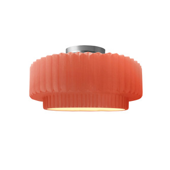 Small Tier Pleated Semi-Flush (254|CER-6370-BSH-NCKL)