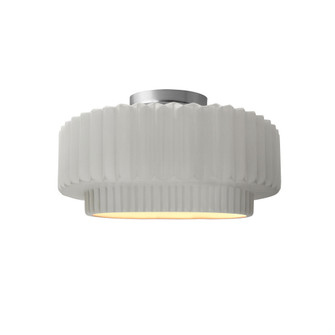 Small Tier Pleated Semi-Flush (254|CER-6370-BIS-NCKL)