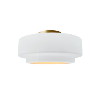 Small Tier Semi-Flush (254|CER-6360-WHT-BRSS)