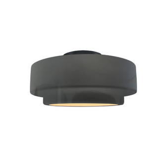 Small Tier Semi-Flush (254|CER-6360-GRY-MBLK-LED1-700)