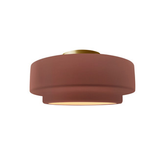 Small Tier Semi-Flush (254|CER-6360-CLAY-BRSS)
