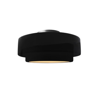 Small Tier Semi-Flush (254|CER-6360-BLK-NCKL)