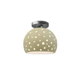 Perforated Small Globe Semi-Flush (254|CER-6357-VAN-NCKL-LED1-700)