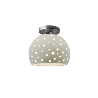 Perforated Small Globe Semi-Flush (254|CER-6357-CRK-NCKL-LED1-700)