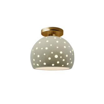 Perforated Small Globe Semi-Flush (254|CER-6357-CKC-BRSS-LED1-700)