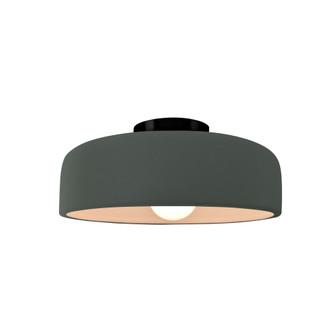 Small Spire Semi-Flush (254|CER-6340-PWGN-MBLK)
