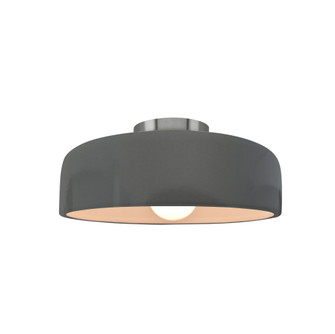 Small Spire Semi-Flush (254|CER-6340-GRY-NCKL-LED1-700)