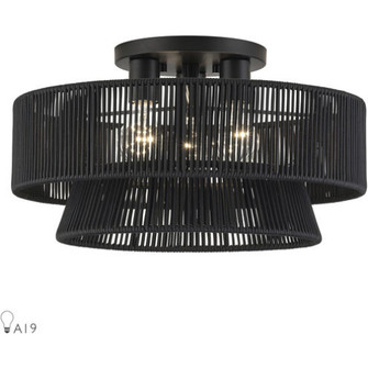 3 Light Black Large Semi-Flush (108|60256-04)