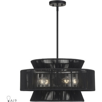 5 Light Black Pendant Chandelier (108|60255-04)