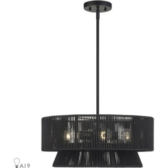 4 Light Black Pendant Chandelier (108|60254-04)