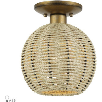 1 Light Antique Gold Leaf Small Semi-Flush (108|60206-48)