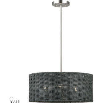 3 Light Brushed Nickel Pendant Chandelier (108|60114-91)