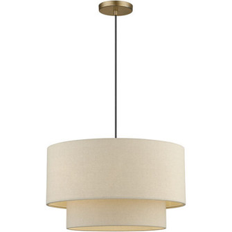 3 Light Antique Gold Leaf Pendant (108|58874-48)