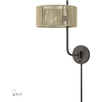 1 Light English Bronze Swing Arm Wall Lamp (108|53178-92)