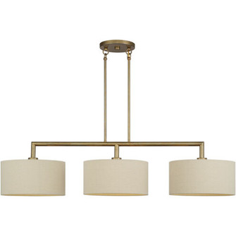 3 Light Antique Gold Leaf Extra Large Linear Chandelier (108|52263-48)