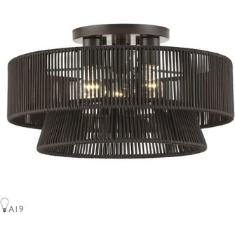 3 Light English Bronze Large Semi-Flush (108|49147-92)