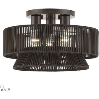 3 Light English Bronze Large Semi-Flush (108|49146-92)