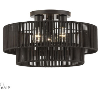 3 Light English Bronze Large Semi-Flush (108|49134-92)